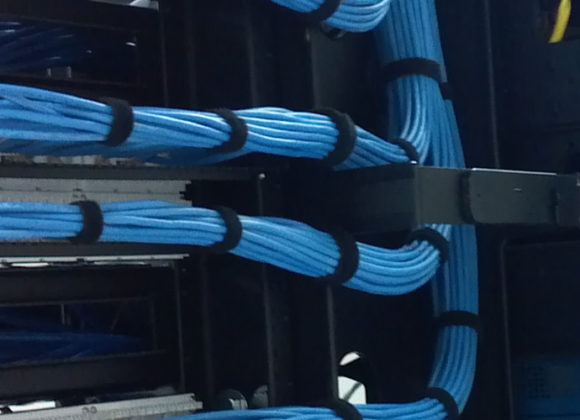 closeup of tightly wrapped Cat 6 Wiring in Front Range, CO, Denver, Boulder, Vail, Englewood, CO, Cheyenne